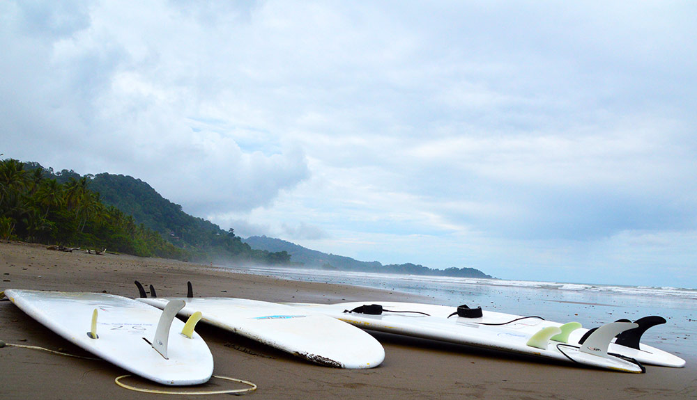 Used Surfboard on Playa Dominical Costa Rica